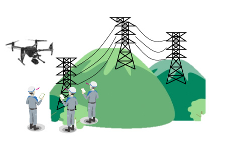ドローンによる設備点検 イメージ画像